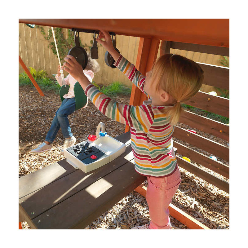 Cedar Summit Austin Wooden Playset With Slide