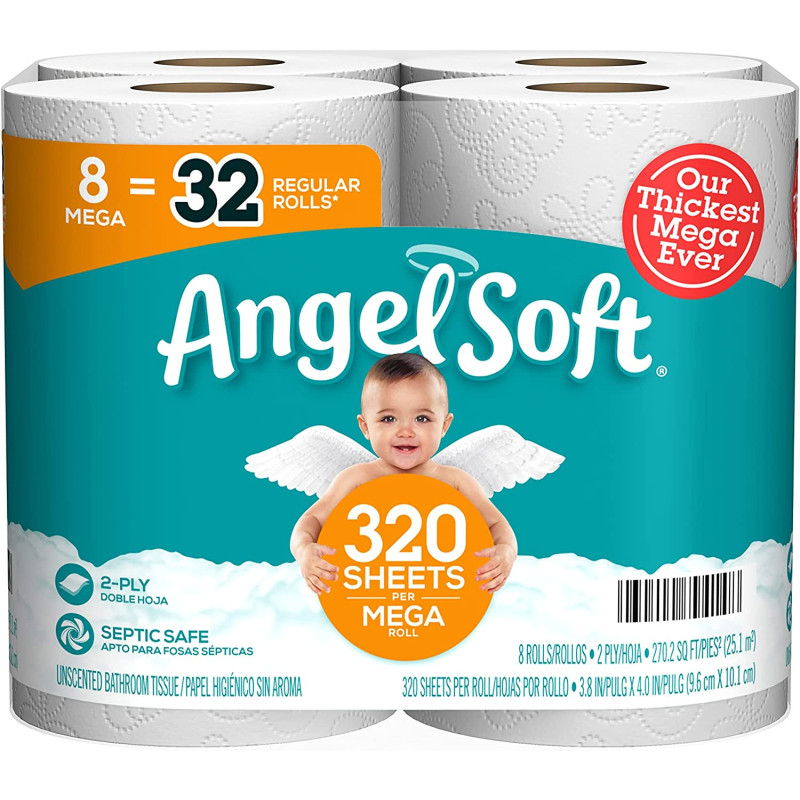Angel Toilet Paper 8 Rolls