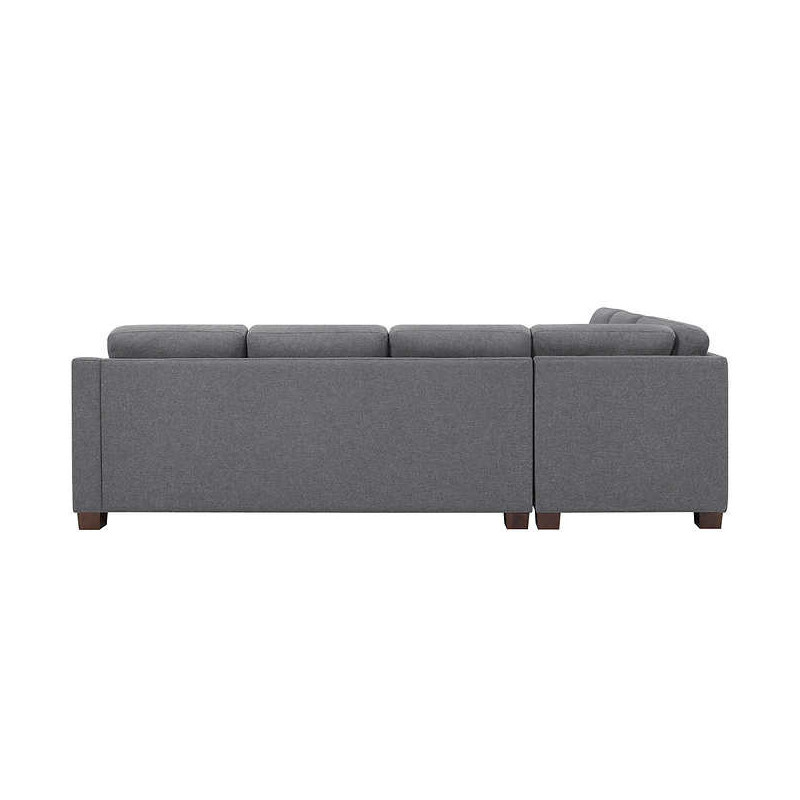 Thomasville 3 Pc Fabric Sectional With Ottoman
