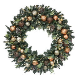 48" Led Decorated Wreath