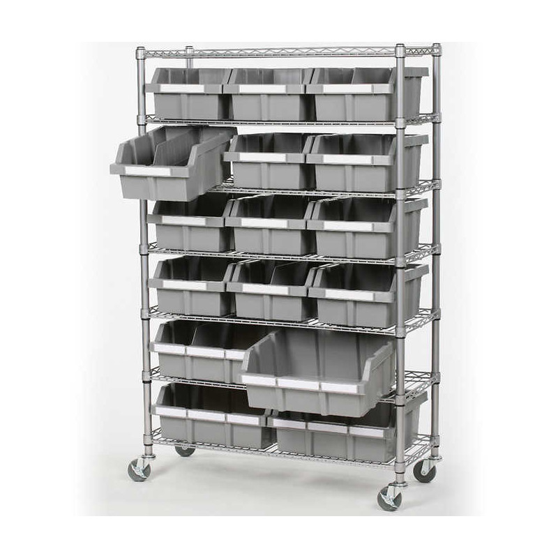 Seville Classics 7-shelf Commercial Bin Rack