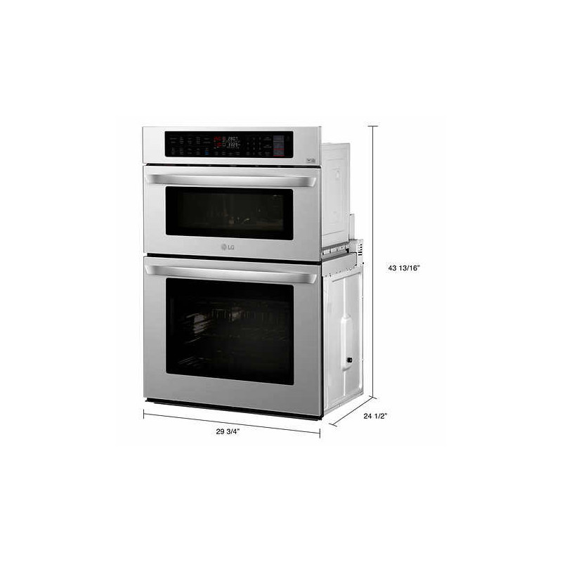 Lg 30" 6.4 Cu Ft Double Wall Oven Lwc3063st