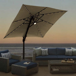 At Leisure 10' Square Solar Umbrella