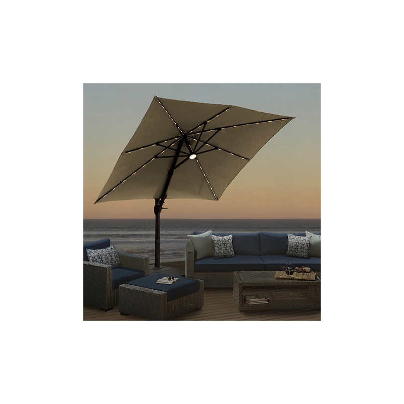 At Leisure 10' Square Solar Umbrella
